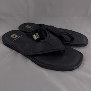 Bruno Magli‎ Flip Flop Sandals Mens Size 11 Black Leather Luxury Designer